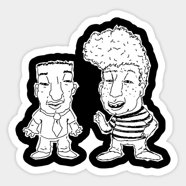 George and Harold Sticker by Jacob_James_1